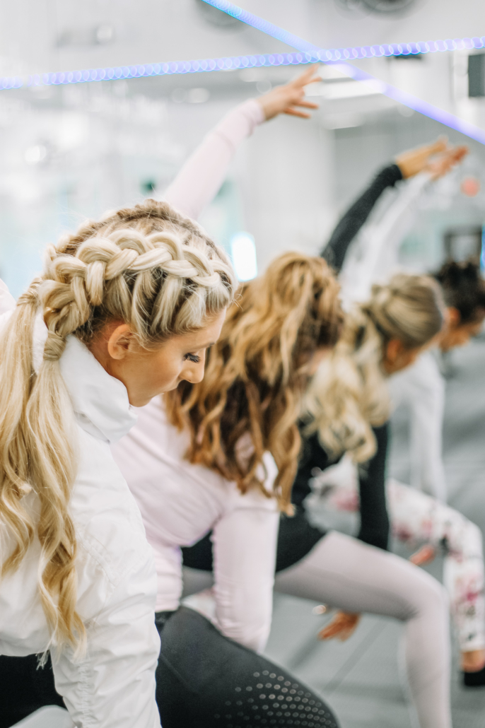 Barre Code and Garbo's Collab - Fitness Hairstyles - Half Braids